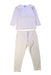 A White Pyjama Sets from Petit Bateau in size 3T for boy. (Front View)