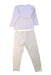 A White Pyjama Sets from Petit Bateau in size 3T for boy. (Back View)