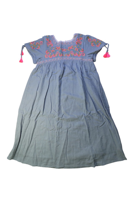A Blue Short Sleeve Dresses from Louise Misha in size 8Y for girl. (Front View)
