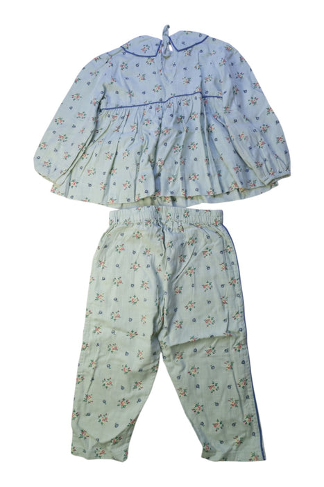 A Blue Pants Sets from Bonjour in size 2T for girl. (Back View)
