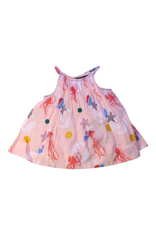 A Pink Sleeveless Dresses from Velveteen in size 0-3M for girl. (Front View)