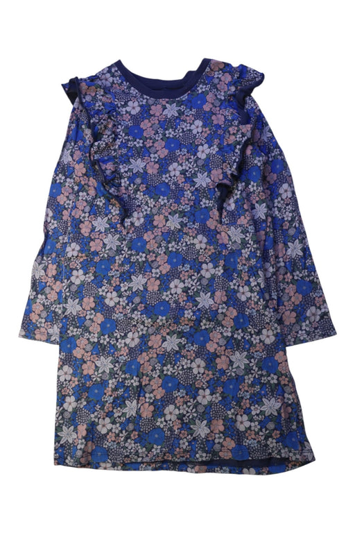 A Blue Long Sleeve Dresses from Tea in size 7Y for girl. (Front View)