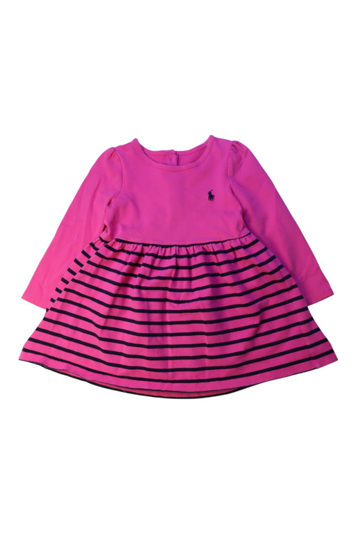 A Pink Long Sleeve Dresses from Ralph Lauren in size 4T for girl. (Front View)