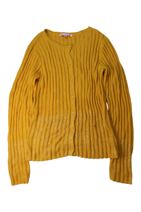 A Yellow Cardigans from Bonpoint in size 12Y for girl. (Front View)