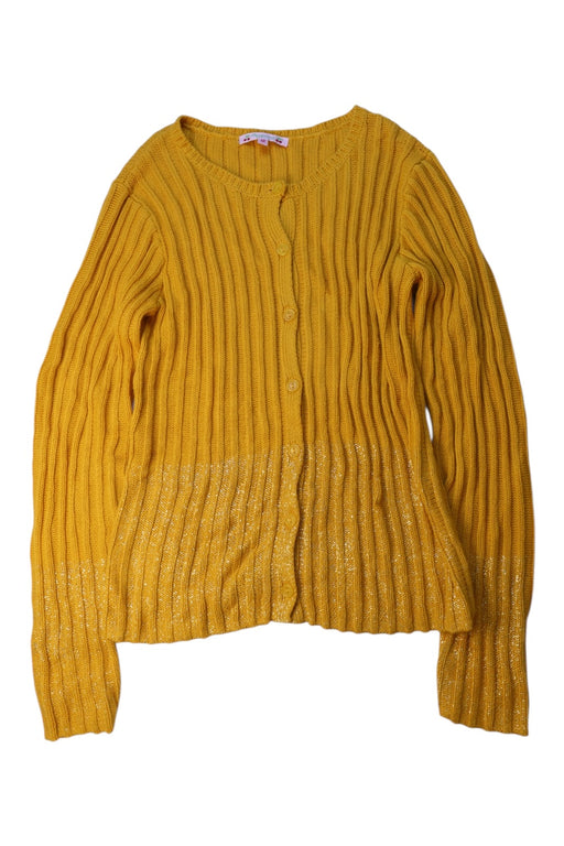 A Yellow Cardigans from Bonpoint in size 12Y for girl. (Front View)