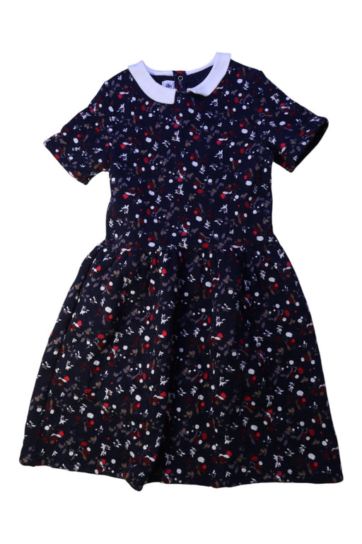 A Navy Short Sleeve Dresses from Petit Bateau in size 12Y for girl. (Front View)