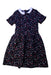 A Navy Short Sleeve Dresses from Petit Bateau in size 12Y for girl. (Front View)