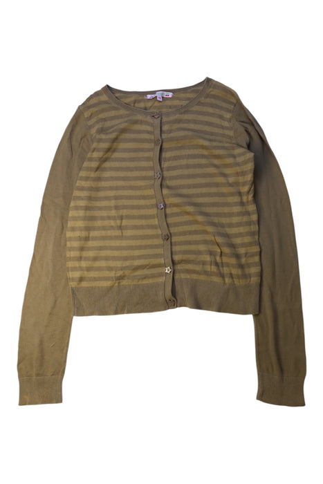 A Green Cardigans from Bonpoint in size 12Y for girl. (Front View)