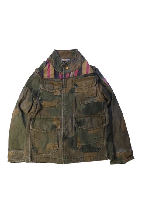 A Green Lightweight Jackets from Scotch Shrunk in size 4T for boy. (Front View)