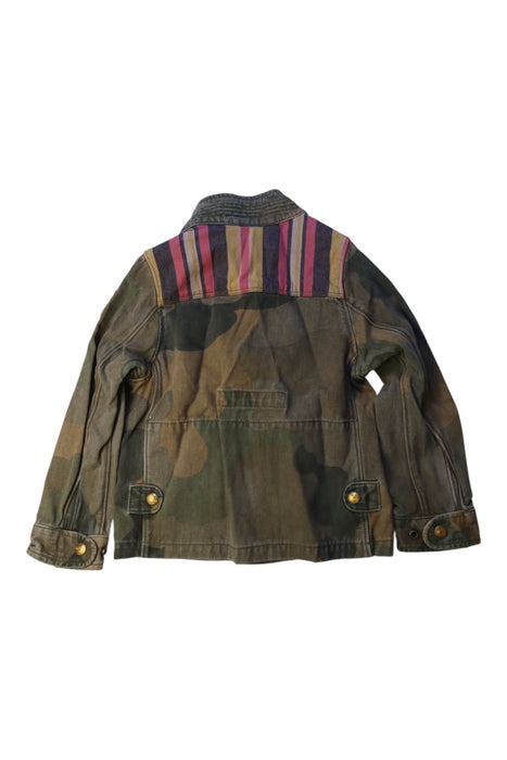 A Green Lightweight Jackets from Scotch Shrunk in size 4T for boy. (Back View)