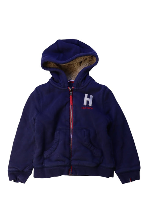 A Navy Hooded Sweatshirts from Tommy Hilfiger in size 3T for boy. (Front View)