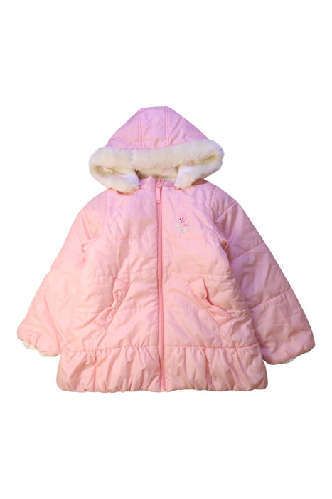 A Pink Puffer/Quilted Coats & Outerwear from Miki House in size 4T for girl. (Front View)