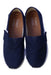 A Navy Slip Ons from Toms in size 5T for boy. (Back View)