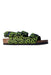 A Green Sandals from Birkenstock in size 5T for boy. (Front View)