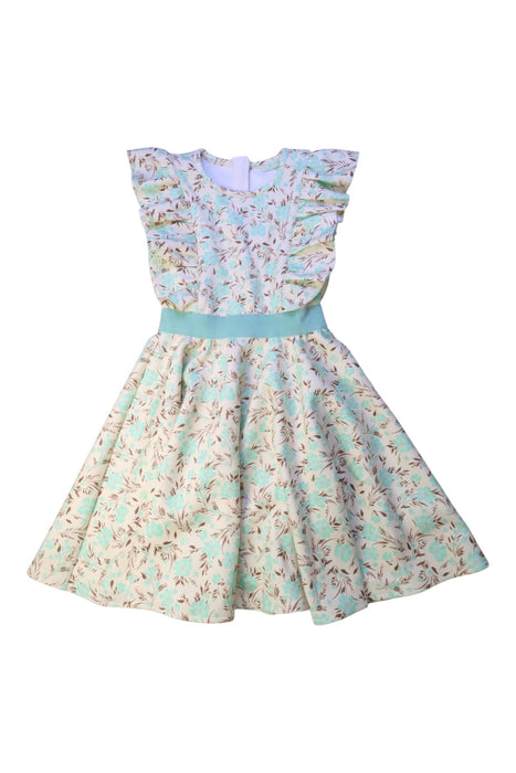 A Multicolour Sleeveless Dresses from Original Marines in size 5T for girl. (Front View)