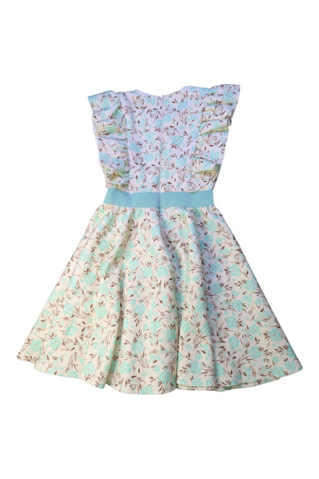 A Multicolour Sleeveless Dresses from Original Marines in size 5T for girl. (Back View)