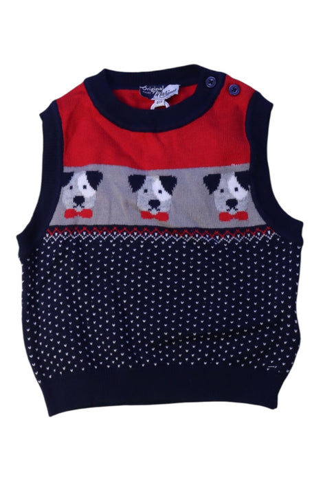 A Navy Sweater Vests from Original Marines in size 6-12M for boy. (Front View)