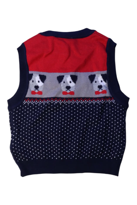 A Navy Sweater Vests from Original Marines in size 6-12M for boy. (Back View)