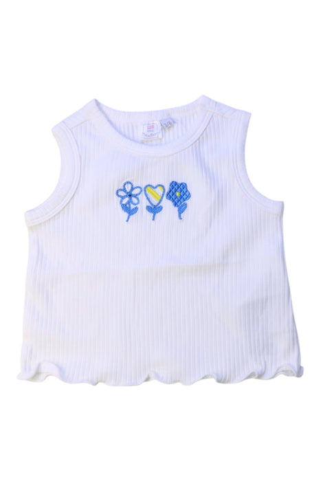 A White Sleeveless Tops from Original Marines in size 3-6M for girl. (Front View)