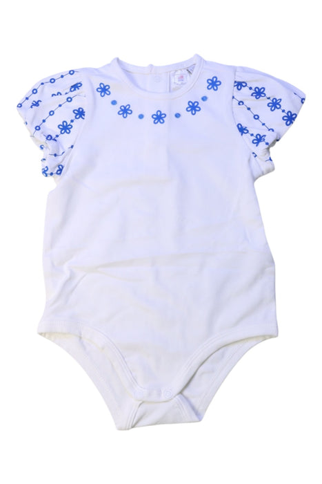 A White Short Sleeve Bodysuits from Original Marines in size 3-6M for girl. (Front View)