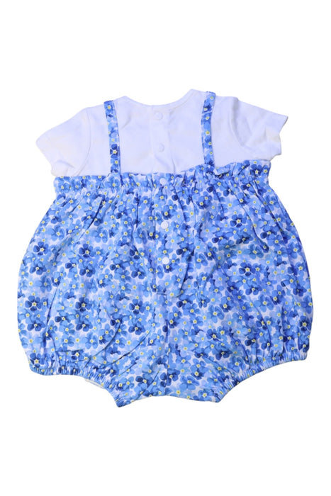 A Blue Short Sleeve Rompers from Original Marines in size 3-6M for girl. (Back View)