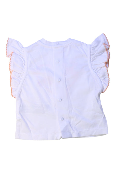 A White Short Sleeve Tops from Original Marines in size 3-6M for girl. (Back View)