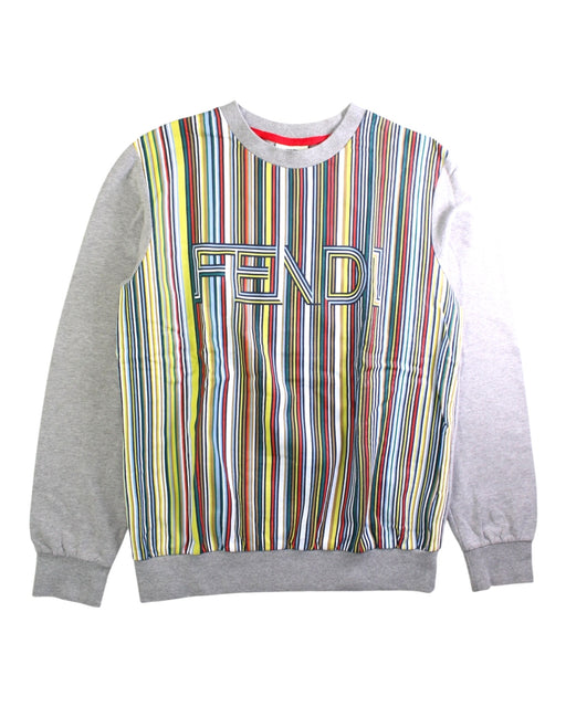 A Grey Crewneck Sweatshirts from Fendi in size 12Y for boy. (Front View)