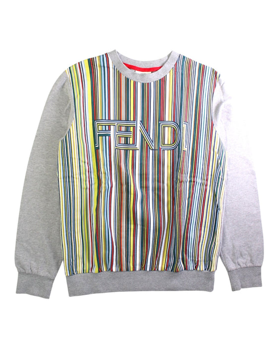 A Grey Crewneck Sweatshirts from Fendi in size 12Y for boy. (Front View)