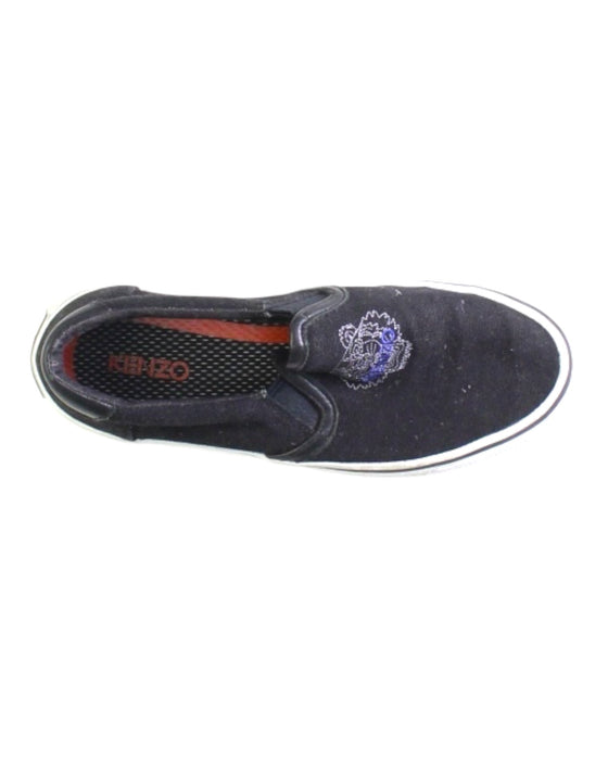 A Black Slip Ons from Kenzo in size 10Y for boy. (Front View)