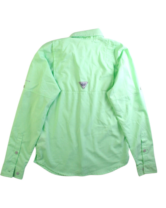A Green Long Sleeve Shirts from Columbia in size 10Y for boy. (Back View)