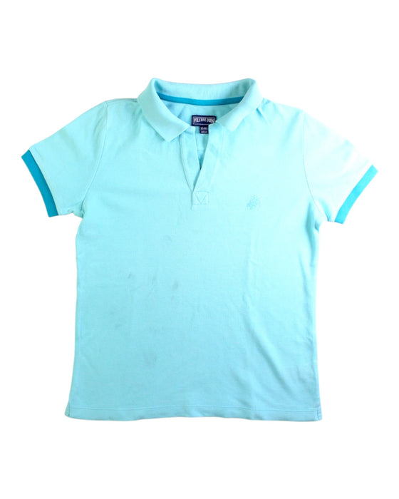 A Blue Short Sleeve Polos from Vilebrequin in size 10Y for boy. (Front View)