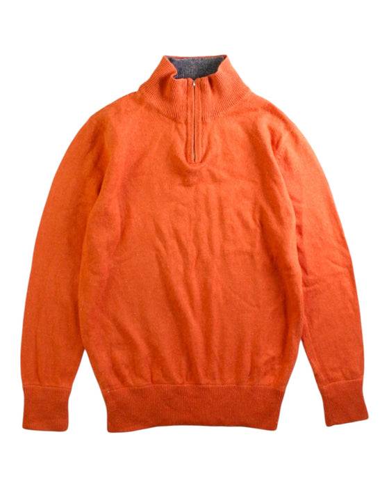 A Orange Knit Sweaters from Shanghai Tang in size 10Y for boy. (Front View)