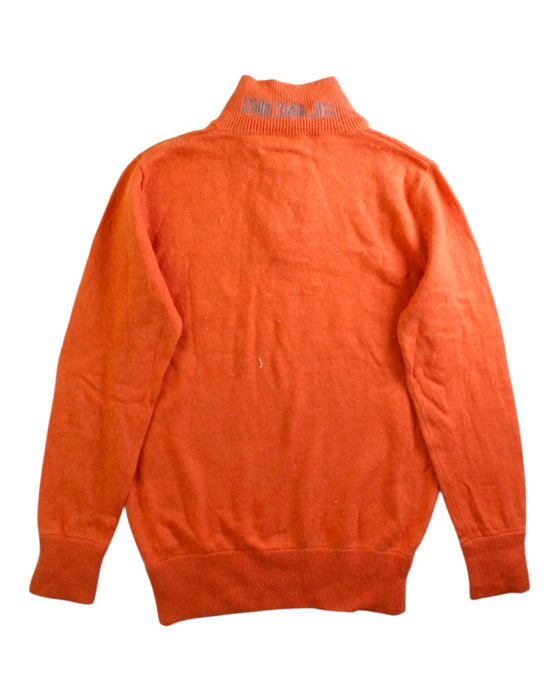 A Orange Knit Sweaters from Shanghai Tang in size 10Y for boy. (Back View)