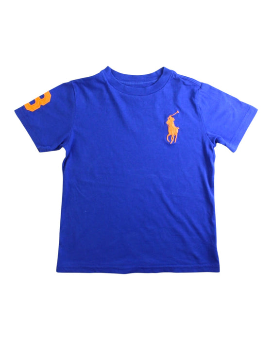 A Blue Short Sleeve T Shirts from Polo Ralph Lauren in size 4T for boy. (Front View)
