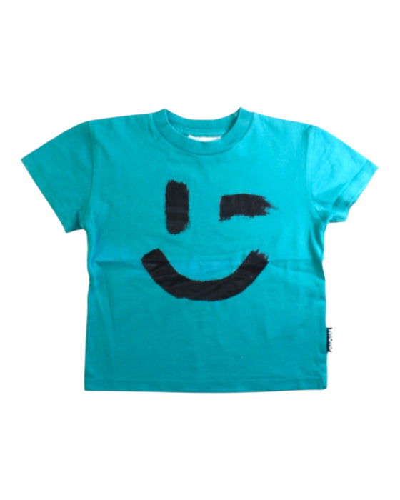 A Teal Short Sleeve T Shirts from Molo in size 2T for boy. (Front View)