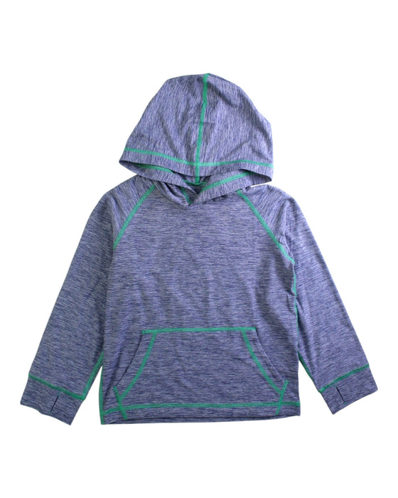 A Blue Hooded Sweatshirts from Hanna Andersson in size 5T for boy. (Front View)