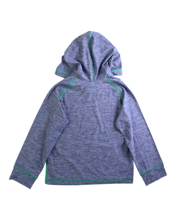 A Blue Hooded Sweatshirts from Hanna Andersson in size 5T for boy. (Back View)