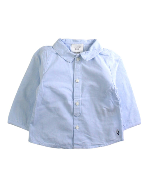 A Blue Long Sleeve Shirts from Carrément Beau in size 3-6M for boy. (Front View)