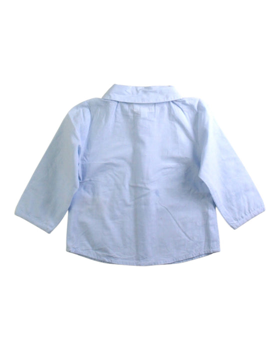 A Blue Long Sleeve Shirts from Carrément Beau in size 3-6M for boy. (Back View)