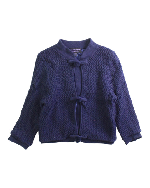 A Navy Cardigans from Shanghai Tang in size 6-12M for neutral. (Front View)
