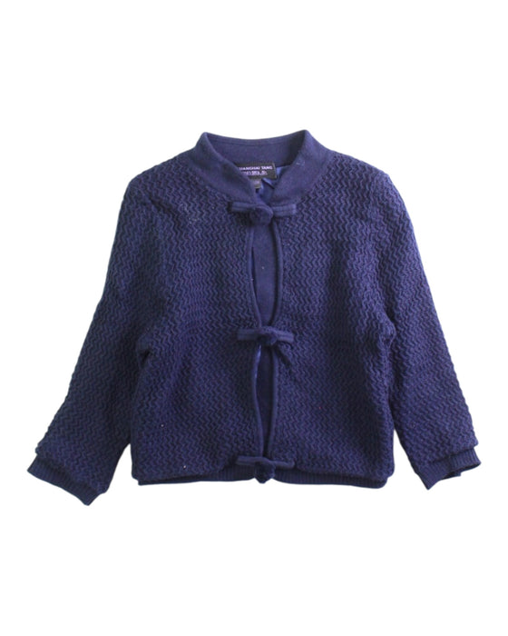 A Navy Cardigans from Shanghai Tang in size 6-12M for neutral. (Front View)