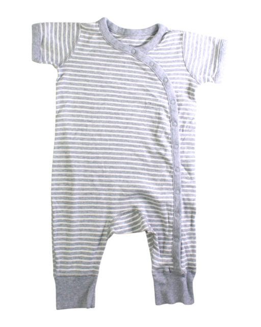 A Grey Short Sleeve Rompers from Hanna Andersson in size 3-6M for boy. (Front View)