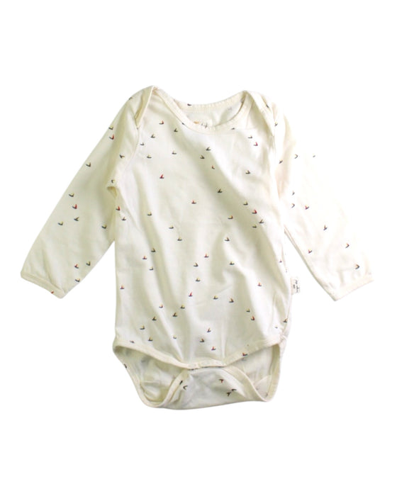 A White Long Sleeve Bodysuits from Konges Sløjd in size 6-12M for neutral. (Front View)