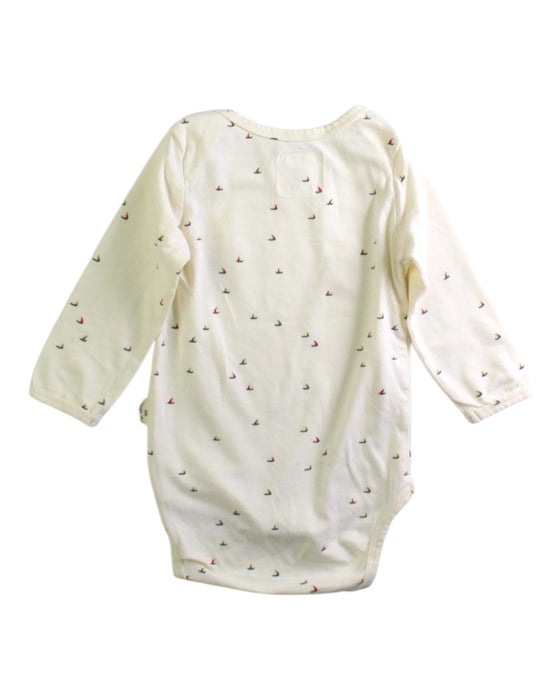 A White Long Sleeve Bodysuits from Konges Sløjd in size 6-12M for neutral. (Back View)