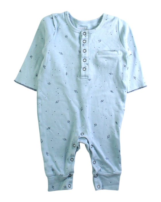 A Blue Long Sleeve Rompers from Pehr in size 6-12M for boy. (Front View)