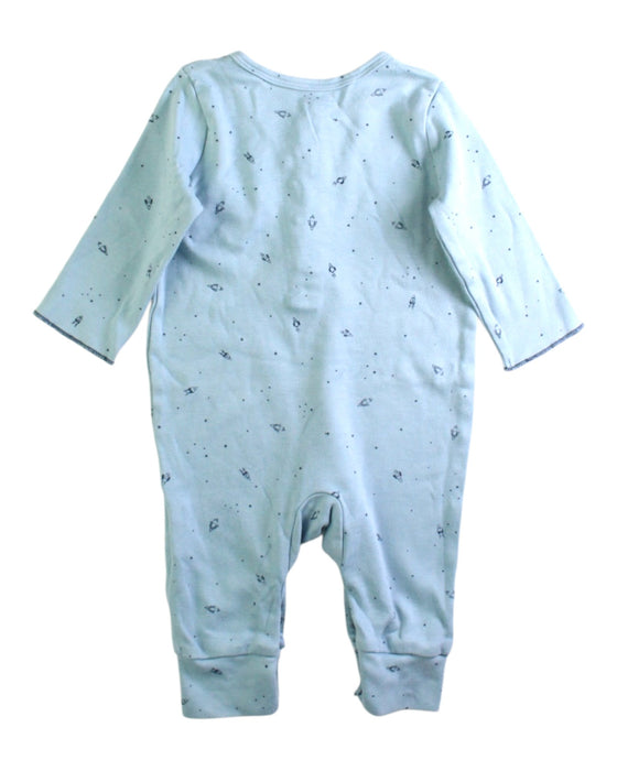 A Blue Long Sleeve Rompers from Pehr in size 6-12M for boy. (Back View)