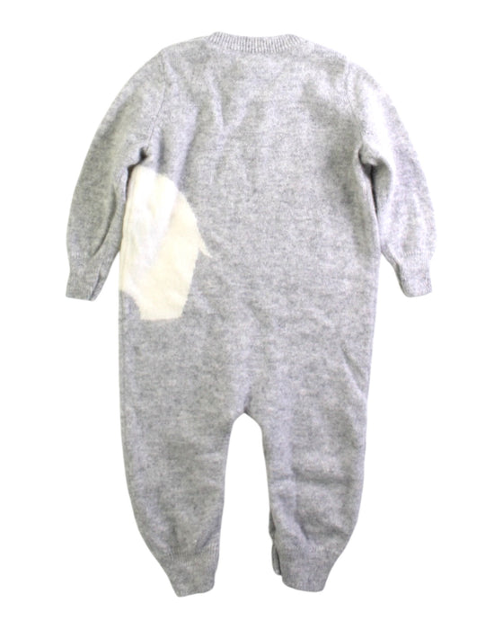 A Grey Long Sleeve Rompers from Bloomie's Baby in size 6-12M for neutral. (Back View)