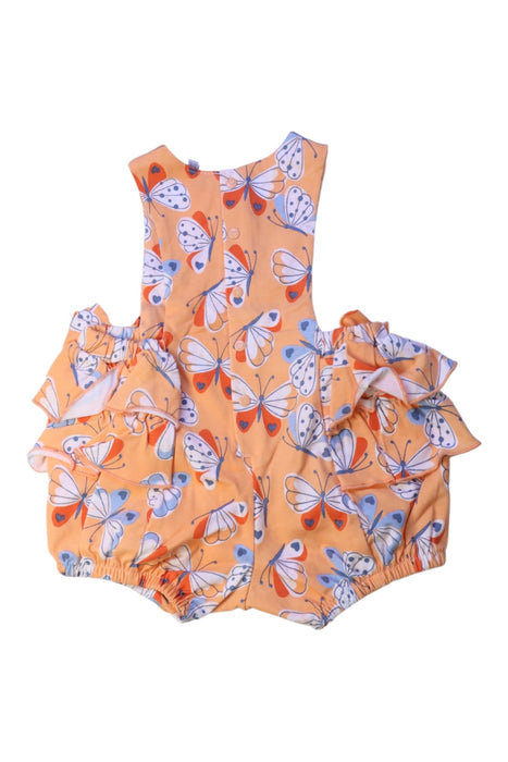 A Multicolour Sleeveless Rompers from Original Marines in size 3-6M for girl. (Back View)