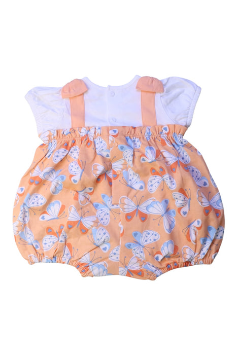A Peach Sleeveless Rompers from Original Marines in size 6-12M for girl. (Back View)