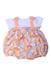 A Peach Sleeveless Rompers from Original Marines in size 6-12M for girl. (Back View)